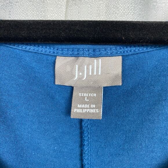 J.Jill Blue Sleeveless Cotton Blend Tank Maxi Dress Sz.L - Picture 4 of 10